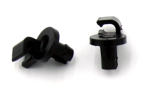86-00006] Klassic Keyless Small Black Door Clip Plastic 3.5mm Rod